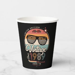 Vintage sinds 1989 papieren bekers