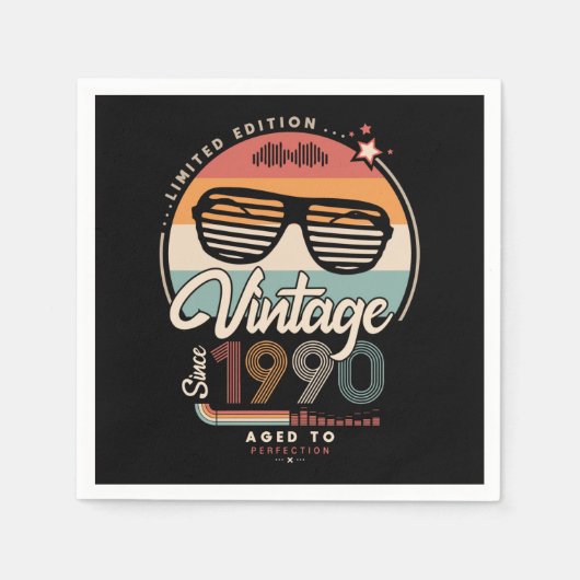 Vintage sinds 1990 servet (Voorkant)