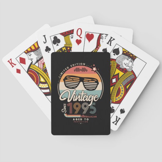 Vintage sinds 1995 pokerkaarten (Achterkant)