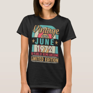 Vintage sinds juni 1972, 50 jaar t-shirt