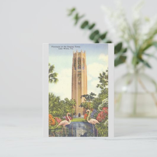 Vintage Singing Tower Lake Wales Briefkaart (Staand voorkant)