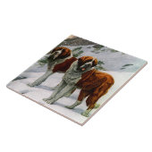 Vintage Sint-Bernards Tegeltje (Zijkant)