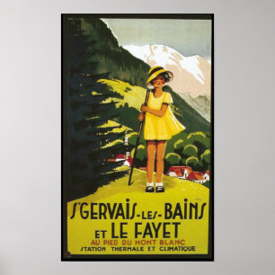 Vintage Sint-Gervais les Bains Travel Poster