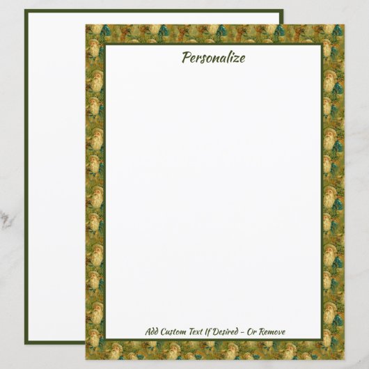 Vintage Sint-Nicolaas kerstkerstmis (Voorkant / Achterkant)