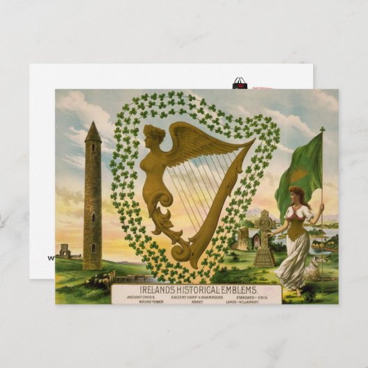Vintage : Sint Patrick's day - Briefkaart (Voorkant / Achterkant)