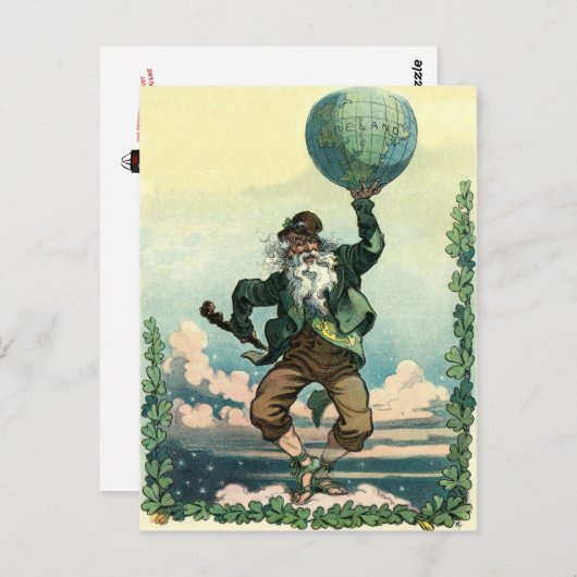 Vintage : Sint Patrick's day - Briefkaart (Voorkant / Achterkant)