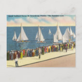 Vintage, Sint-Petersburg Florida, Boat Races Briefkaart (Voorkant)