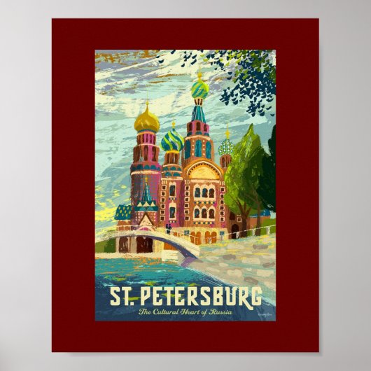 Vintage Sint-Petersburg-Rusland Poster (Voorkant)