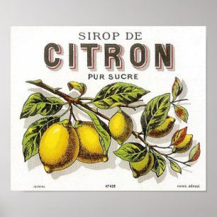 Vintage Sirop de Citron AD - Poster
