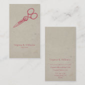 Vintage Sissors Seamstress Mode Visitekaartje (Voorkant / Achterkant)