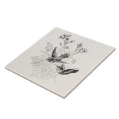 Vintage Sjabloon Antiek vogelstand Tegeltje (Zijkant)