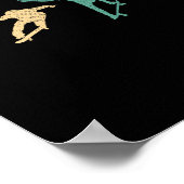 Vintage skateboard grafisch ontwerp skateboarder S Poster (Hoek)