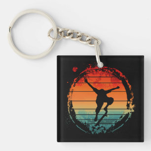 Vintage Skateboarden Skateboard Sleutelhanger
