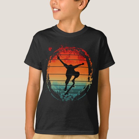 Vintage Skateboarden Skateboard T-shirt (Voorkant)