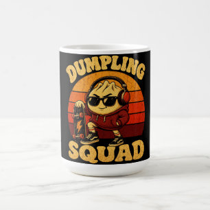 Vintage Skater Dumpling Squad Retro Grafische T-sh Koffiemok