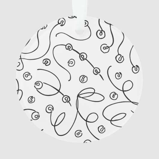 Vintage Skating Santa Ornament (achterkant)