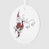 Vintage Skating Santa Ornament (voorkant)