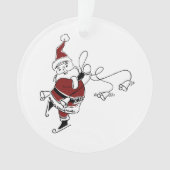 Vintage Skating Santa Ornament (voorkant)
