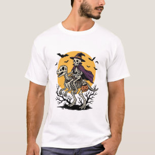 Vintage skelet dinosaurus Halloween shirt ontwerp_