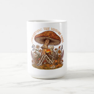 Vintage Skelet- en Paddenstoelentrui Koffiemok