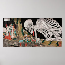 Vintage Skelet Spectre Ukiyo-e Poster