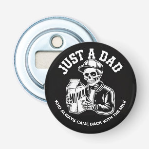 Vintage Skelet Vader Kwam Terug Met Melk Vaderdag Button Flesopener