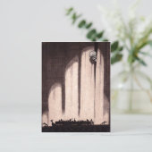 Vintage Skeleton Art Briefkaart (Staand voorkant)