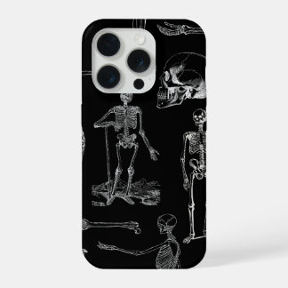 Vintage Skeleton Illustration Phone Case iPhone 15 Pro Case