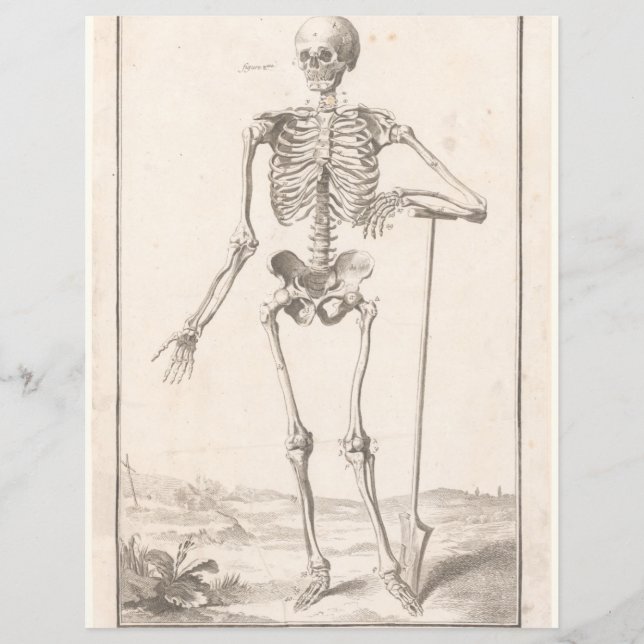 Vintage skeleton scrapbooking ephemera page (Voorkant)