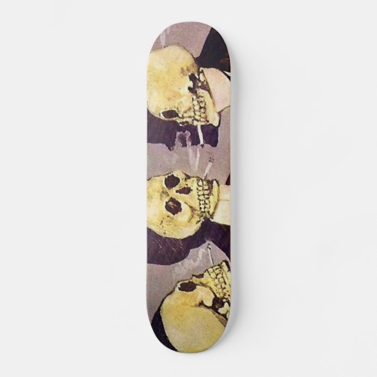 Vintage Skeletten Persoonlijk Skateboard (Voorkant)