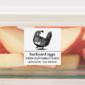 Vintage-Sketch Egg Carton Labels Personalized (Aangebracht)