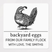 Vintage-Sketch Egg Carton Labels Personalized (Design 1)