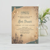 Vintage Sketch Ramadan Iftar Dinner Invitation Kaart (Staand voorkant)