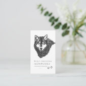 Vintage Sketch Wolf Visitekaartje (Staand voorkant)