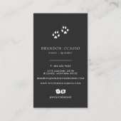 Vintage Sketch Wolf Visitekaartje (Achterkant)