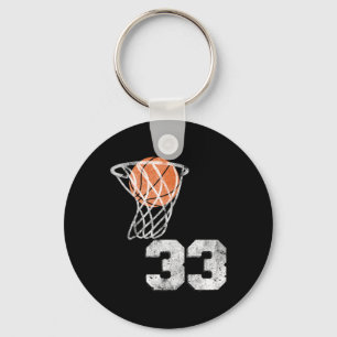 Vintage Sketll Jersey Nummer 33 Speler Nummer Sleutelhanger