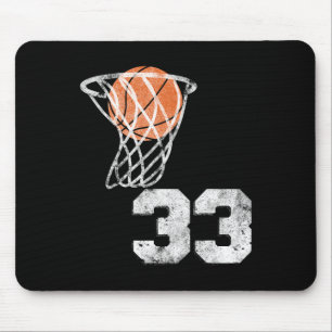 Vintage Sketll Jersey Nummer 33 Spelersnummer  Muismat
