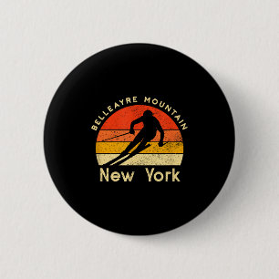 Vintage ski Belleayre berg New York berg  Ronde Button 5,7 Cm