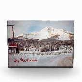 Vintage Ski Big Sky Montana Fotoblokken (Voorkant)