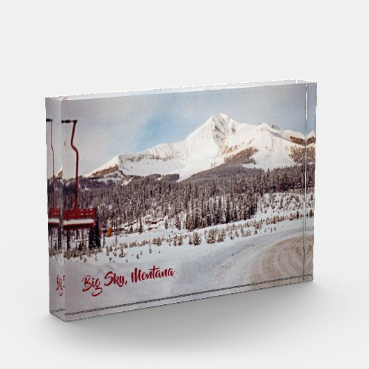 Vintage Ski Big Sky Montana Fotoblokken (Links)