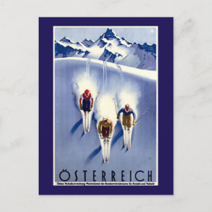 Vintage Ski Briefkaart