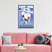 Vintage Ski Canvas Afdruk (Insitu (Woonkamer))