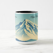 Vintage Ski Club Retro Apres-Ski Personalized Mok (Midden)