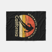 Vintage Ski Homewood Mountain California  Fleece Deken (Voorkant (Horizontaal))