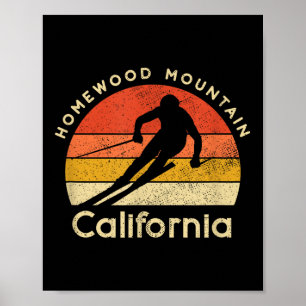 Vintage Ski Homewood Mountain Californië Poster