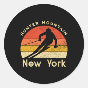 Vintage Ski Jager Berg New York Berg Ronde Sticker