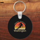 Vintage Ski Kristal Mountain Washington Berg Sleutelhanger (Voorkant)