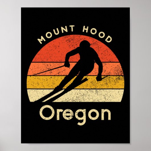 Vintage Ski Mount Hood Oregon Berg Poster (Voorkant)