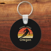 Vintage Ski Mount Hood Oregon Berg  Sleutelhanger (Voorkant)