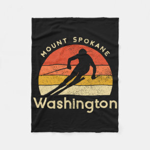 Vintage Ski Mount Spokane Washington Berg Fleece Deken